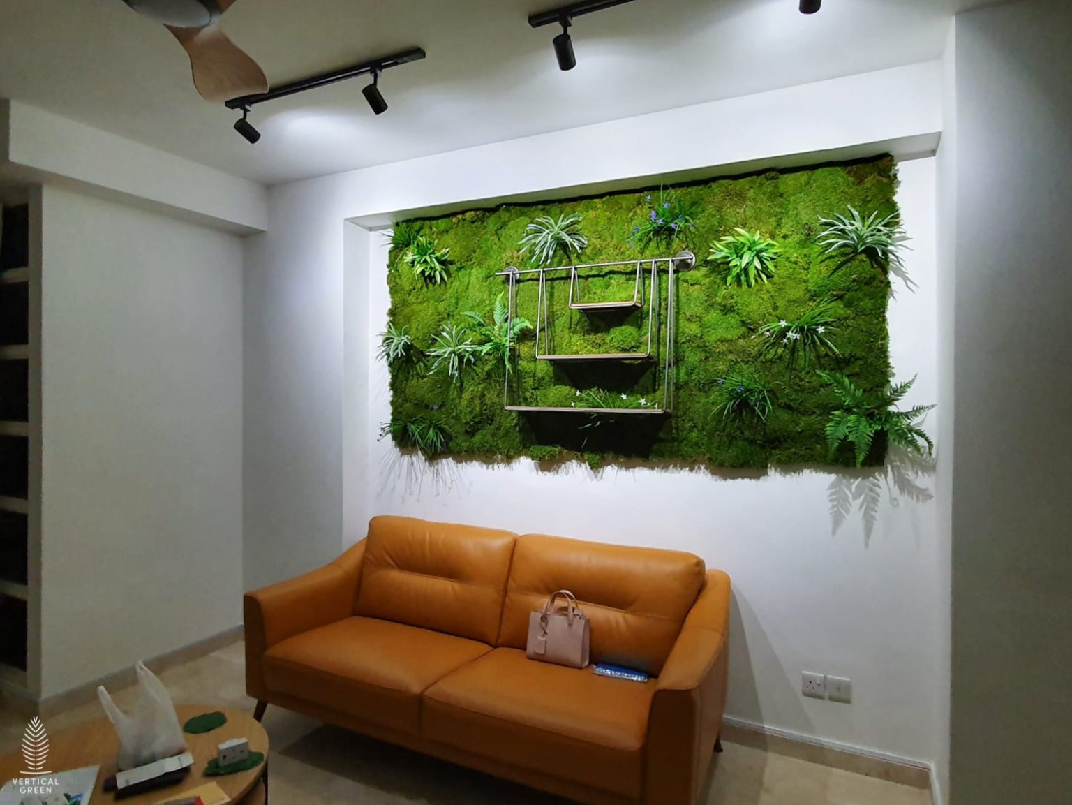 moss wall art living room singapore