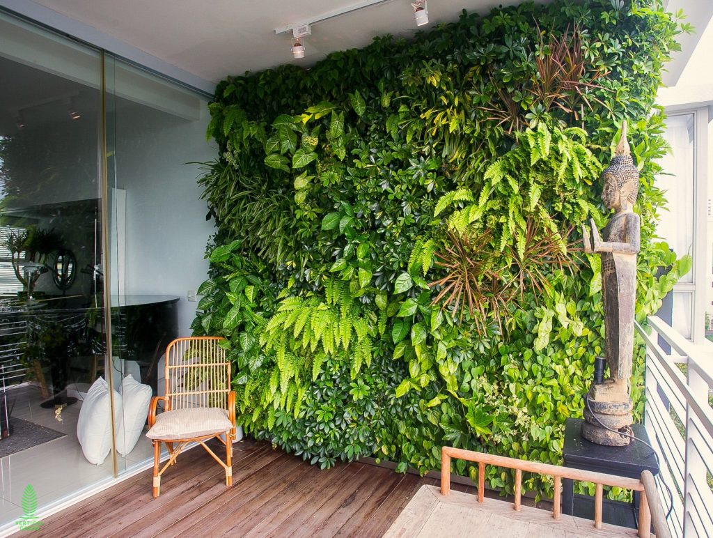 green wall balcony home singapore
